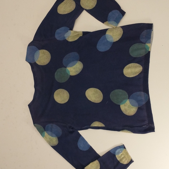 Italian Luxury Brand in bed with you Cashmere Lite Sweater Polka Dot Top Soft XL - Picture 7 of 10